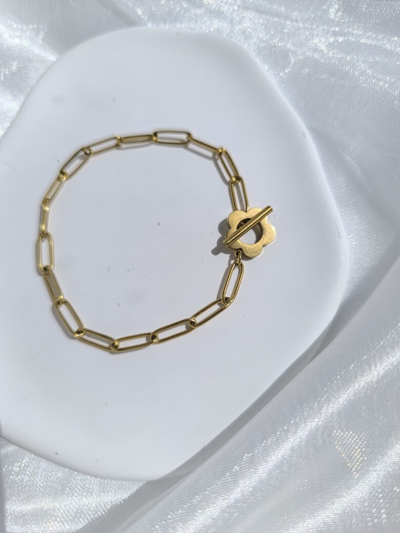 Rokassprādze - Zelta puķe